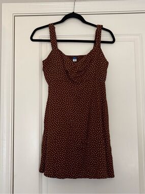 Old Navy Women’s Rust Brown Polka Dot Mini Dress